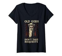 Mujer Baba Yaga Eslavo Folklore Pagano Bruja del Bosque Bosque Camiseta Cuello V
