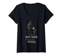Mujer Baba Yaga Witchcore Eslavo Folclore Oscuro Femenino Mirada Camiseta Cuello V