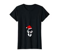 Mujer Baby Bump First Christmas Embarazo Camisas Humor Camiseta