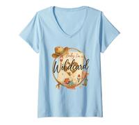 Mujer Baby I’m A Wildcard Western Playing Card Watercolor Camiseta Cuello V