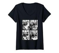 Mujer Baby Koalas Joeys con Gafas de Sol Cute Animals Photo Booth Camiseta Cuello V