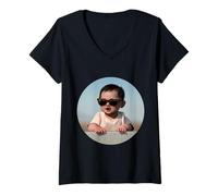 Mujer Baby Movie Star - Gafas de Sol con diseño de Verano Camiseta Cuello V