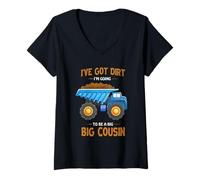 Mujer Baby Reveal o Tengo Suciedad Que voy a ser un Gran Primo Camiseta Cuello V