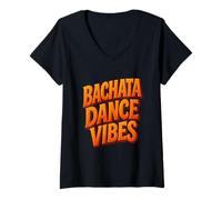 Mujer Bachata Baile Salsa Cumbia Merengue Baile Latino Camiseta Cuello V