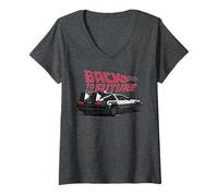 Mujer Back To The Future Retro Vintage Delorean Camiseta Cuello V
