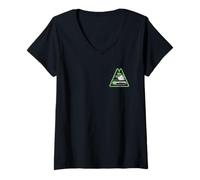Mujer Back to The Future Twin Pines Mall Neon Pocket Hit Camiseta Cuello V