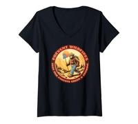 Mujer Backpacker Smokey Bear Keep Forests Green & Growing Hiking Camiseta Cuello V