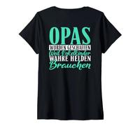 Mujer Backprint Los Abuelos fueron Creados Porque los Nietos Camiseta Cuello V