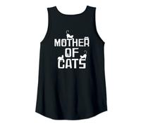 Mujer Backprint Mother of Cats - Divertidos gatos y gatitos Camiseta sin Mangas