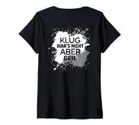Mujer Backprint No era Inteligente, Pero Genial Camiseta Cuello V