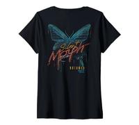 Mujer Backprint Streetwear Y2K Vintage Polilla Butterfly Mariposa Camiseta Cuello V