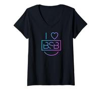 Mujer Backstreet Boys - I Heart BSB Camiseta Cuello V