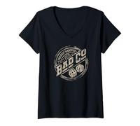 Mujer Bad Company Straight Shooter 1975 Angustiado Camiseta Cuello V