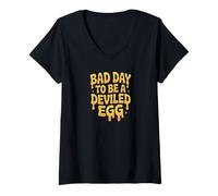 Mujer Bad Day To Be A Deviled Egg Funny Picnic Food Design LOL Wow Camiseta Cuello V