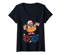 Mujer Bad Day to Be a Hot Dogs BBQ Fun Food Lovers 4 de Julio Camiseta Cuello V