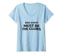 Mujer Bad Shot Debe ser el Fin de Semana del Club, Ropa de golfistas, Broma de Golf Camiseta Cuello V