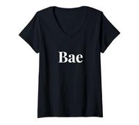 Mujer Bae Antes Que Nadie más Jerga para Parejas Camiseta Cuello V