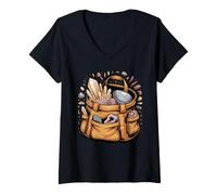 Mujer Bag Full of Rocks Geologist Rockhound Minerals Camiseta Cuello V