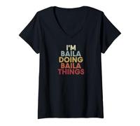 Mujer Baila Name Baila Personalized Name First Given Camiseta Cuello V