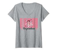 Mujer Bailarina Chica Ballet Bailarina La vida nunca puede ser inútil Camiseta Cuello V