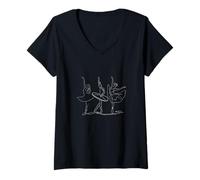 Mujer Bailarina de Ballet Regalo para Mujeres y niñas Camiseta Cuello V