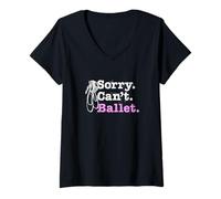 Mujer Bailarina Divertida Excusa Mejor Profesora de Ballet Humor Camiseta Cuello V