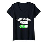 Mujer Bailarina Merengue Merenguero Divertido Camiseta Cuello V