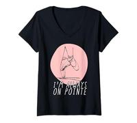 Mujer Bailarina Mujer I'm Always on Pointe Camiseta Cuello V