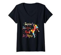 Mujer Bailarina Sudar No Brillar Bailar Deportes de danza Pasatiempos Camiseta Cuello V