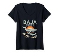 Mujer Baja California México Atardecer Camiseta Cuello V