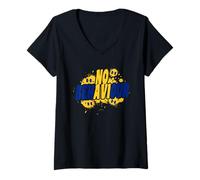 Mujer Bajan No Behaviour Barbados Bandera Barbados Soca Carnival Camiseta Cuello V