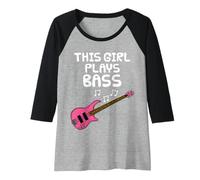 Mujer Bajo, Esta chica toca el bajo, Música bajista femenina Camiseta Manga Raglan