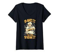 Mujer BAKE IT TILL YOU BREAK IT Camiseta Cuello V