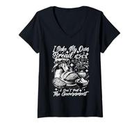 Mujer Baker Bake Own Bread Dont Trust Government Masa madre Camiseta Cuello V