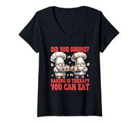 Mujer Baker GNOME Pun with Funny Sayings For Women Who Love Baking Camiseta Cuello V
