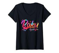 Mujer Baku Azerbaijan | Vacation Travel Camiseta Cuello V