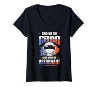 Mujer Bald Bin Ich Groß Dann Werde Ich Astronaut Camiseta Infantil Camiseta Cuello V