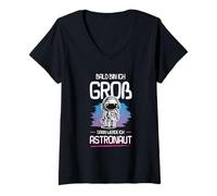 Mujer Bald Bin Ich Groß Dann Werde Ich Astronaut Camiseta Infantil Camiseta Cuello V