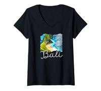 Mujer Bali Souvenir Bali Indonesia Souvenir/Bali Camiseta Cuello V