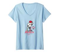 Mujer Ballers Baseball Collegiate Sports PAFI339 Camiseta Cuello V
