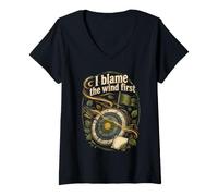 Mujer Ballesta I Blame The Wind First Camiseta Cuello V
