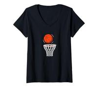 Mujer Baloncesto Aro Estilo Camiseta Cuello V