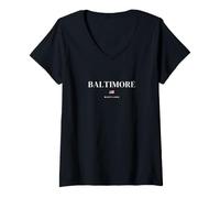 Mujer Baltimore Maryland Camiseta Cuello V