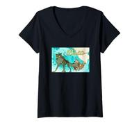 Mujer Balto Forest Trail Sled Team Adventure Camiseta Cuello V
