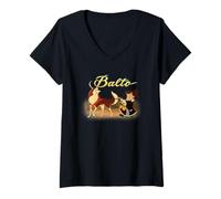 Mujer Balto Jenna and Rosy Heartwarming Moment Camiseta Cuello V