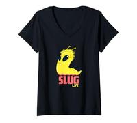 Mujer Banana Slugs Funny Cute Slug Life Nature Wildlife Graphic Camiseta Cuello V