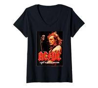 Mujer Banda de música AC/DC en Vivo en Donington Camiseta Cuello V