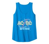 Mujer Banda de Rock Oficial ACDC Vintage 1981 Live Tour para Mujer Camiseta sin Mangas