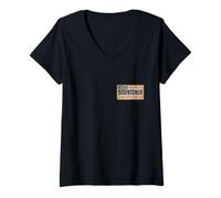 Mujer Bandera Americana 911 Despachador de Emergencia USA Patriot Vintage Camiseta Cuello V