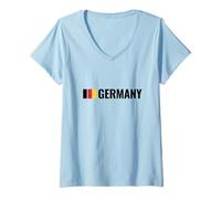 Mujer Bandera de Deutschland - Patrimonio alemán y Arte Cultural Camiseta Cuello V